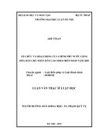 Luận văn thạc sĩ luật học: Tổ chức và hoạt động của Chính phủ nước Cộng hòa Dân chủ Nhân dân Lào theo Hiến pháp năm 2003