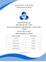 báo cáo bài tập lớn môn triết học mác lênin đề tài quan điểm của chủ nghĩa mác lênin ý thức xã hội