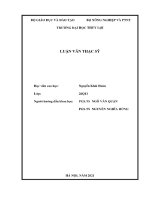 Luận văn thạc sĩ Kỹ thuật tài nguyên nước: Nghiên cứu giải pháp quản lý lũ phục vụ phát triển bền vững cho vùng Đồng Tháp Mười