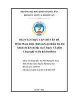 Chuyên đề thực tập: Hoàn thiện chính sách giá nhằm thu hút khách du lịch nội địa của Công ty Cổ phần Công nghệ và Du lịch BestPrice