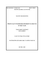 Luận văn thạc sĩ luật học: Pháp luật về kinh doanh dịch vụ bảo vệ ở Việt Nam
