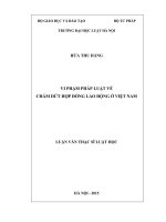 Luận văn thạc sĩ luật học: Vi phạm pháp luật về chấm dứt hợp đồng lao động ở Việt Nam