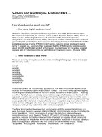 LEXXICA: V-CHECK AND WORD ENGINE ACADEMIC FAQ (V1 8) ĐIỂM CAO