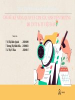 chủ đề kỹ năng quản lý cảm xúc sinh viên trường đh cntt tt việt hàn