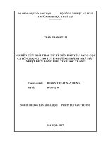 Luận văn thạc sĩ Địa kỹ thuật xây dựng: Nghiên cứu giải pháp xử lý nền đất yếu bằng cọc cát ứng dụng cho tuyến đường tránh nhà máy nhiệt điện Long Phú, tính Sóc Trăng
