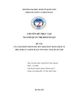 Chuyên đề thực tập: Các giải pháp thu hút khách sử dụng dịch vụ Hội nghị của khách sạn Novotel Thái Hà Hà Nội