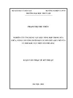 Luận văn thạc sĩ Xây dựng công trình thủy: Nghiên cứu ứng dụng vật liệu tổng hợp trong sửa chữa, nâng cấp cống dưới đập các hồ chứa quy mô vừa và nhỏ khu vực miền núi phía Bắc