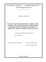 Luận văn thạc sĩ Khoa học Môi trường: Ứng dụng hệ thống phát hiện và định lượng tự động với cơ sở dữ liệu GC-MS nhằm phân tích đồng thời các hợp chất Sterols và Phthalate trong bụi không khí tại Hà Nội