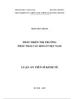 luận án tiến sĩ kinh tế phát triển thị trường phát thải các bon ở việt nam