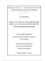 đánh giá tác động của vốn xã hội đến hoạt động của các ngân hàng thương mại trên địa bàn thành phố hồ chí minh