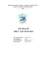 kế hoạch thực tập giáo dục