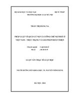 Luận văn thạc sĩ Luật học: Pháp luật về quản lý nợ và cưỡng chế nợ thuế ở Việt Nam - Thực trạng và giải pháp hoàn thiện