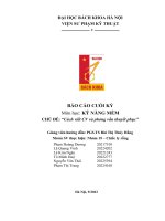 báo cáo cuối kỳ môn học kỹ năng mềm chủ đề cách viết cv và phỏng vấn thuyết phục