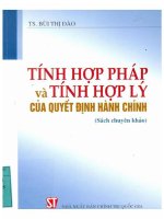 Sách chuyên khảo: Tính hợp pháp và tính hợp lý của quyết định hành chính