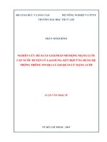 Luận văn thạc sĩ Kỹ thuật cơ sở hạ tầng: Nghiên cứu đề xuất các giải pháp mở rộng mạng lưới cấp nước huyện Cù Lao Dung, kết hợp ứng dụng hệ thống thông tin địa lý GIS quản lý mạng lưới