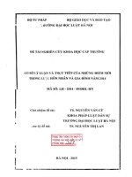 Đề tài nghiên cứu khoa học cấp Trường: Cơ sở lý luận và thực tiễn của những điểm mới trong Luật Hôn nhân và gia đình năm 2014