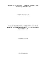 Luận văn thạc sĩ kỹ thuật chuyên ngành Quản Lý xây dựng: Đề xuất giải pháp hoàn thiện công tác thẩm định dự toán cho Ban Quản lý Trung ương các dự án thủy lợi