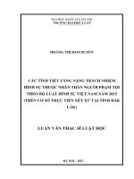 Luận văn thạc sĩ luật học: Các tình tiết tăng nặng trách nhiệm hình sự thuộc nhân thân người phạm tội theo Bộ luật hình sự Việt Nam năm 2015 (Trên cơ sở thực tiễn xét xử tại tỉnh Đắk Lắk)