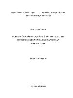 Luận văn thạc sĩ Quản Lý xây dựng: Nghiên cứu giải pháp quản lý rủi ro trong thi công phần khung nhà cao tầng Dự án Garden Gate