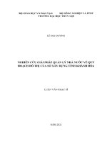 Luận văn thạc sĩ Quản Lý xây dựng: Nghiên cứu giải pháp quản lý nhà nước về quy hoạch đô thị của Sở Xây dựng tỉnh Khánh Hòa