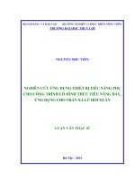 Luận văn thạc sĩ Xây dựng công trình thủy: Nghiên cứu ứng dụng thiết bị tiêu năng phụ cho công trình có hình thức tiêu năng đáy, ứng dụng cho tràn xả lũ Hồi Xuân