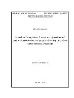 Luận văn thạc sĩ Thủy văn học: Nghiên cứu dự báo lũ phục vụ vận hành hồ chứa và mô phỏng ngập lụt vùng hạ lưu sông Dinh tỉnh Quảng Bình