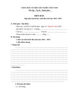 Biên bản họp phụ huynh