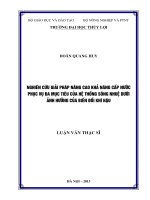 Luận văn thạc sĩ Quy hoạch và quản lý tài nguyên nước: Nghiên cứu giải pháp nâng cao khả năng cấp nước phục vụ đa mục tiêu của hệ thống sông Nhuệ dưới ảnh hưởng của biến đổi khí hậu