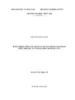 Luận văn thạc sĩ Quản Lý xây dựng: Hoàn thiện công tác quản lý dự án trong giai đoạn thực hiện dự án tại Ban điều hành dự án 3