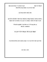 Luận văn thạc sĩ luật học: Quyền sở hữu trí tuệ trong nhập khẩu song song - Một số vấn đề lý luận và thực tiễn ở Việt Nam