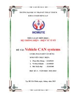 tiểu luận môn học hệ thống điện điện tử ô tô đề tài vehicle can systems