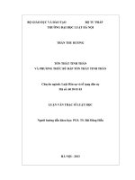 Luận văn thạc sĩ luật học: Tổn thất tinh thần và phương thức bù đắp tổn thất tinh thần