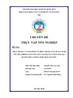 Chuyên đề thực tập tốt nghiệp: Thực trạng và giải pháp về hiện trạng xây dựng cơ sở dữ liệu không gian đất nền vào quản lý đất đai tại huyện Phú Lương tỉnh Thái Nguyên