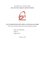 bài tập nhóm môn hệ thống thông tin trong doanh nghiệp phân tích hệ thống crm trong doanh nghiệp vinamilk