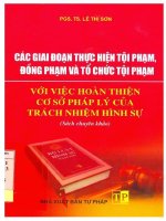 Sách chuyên khảo: Các giai đoạn thực hiện tội phạm, đồng phạm và tổ chức tội phạm với việc hoàn thiện cơ sở pháp lý của trách nhiệm hình sự