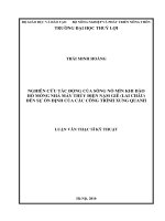 Luận văn thạc sĩ Xây dựng công trình Thủy: Nghiên cứu tác động của sóng nổ mìn khi đào hố móng nhà máy thủy điện Nậm Giê (Lai Châu) đến sự ổn định của các công trình xung quanh