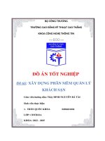 đồ án tốt nghiệp đề tài xây dựng phần mềm quản lý khách sạn