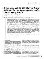 CHÍNH SÁCH KINH TẾ BẤT ĐỊNH TỪ TRUNG QUỐC VÀ ĐẦU TƯ CỦA CÁC CÔNG TY THUỘC KHU VỰC ĐÔNG NAM Á