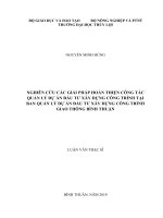 Luận văn thạc sĩ Quản lý xây dựng: Nghiên cứu các giải pháp hoàn thiện công tác quản lý dự án đầu tư xây dựng công trình tại Ban Quản lý dự án đầu tư xây dựng công trình giao thông Bình Thuận