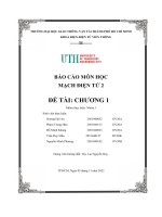 báo cáo môn học mạch điện tử 2 đề tài chương 1