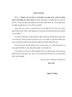 Luận văn thạc sĩ Kỹ thuật tài nguyên nước: Nghiên cứu đề xuất các giải pháp xây dựng hoàn chỉnh hệ thống thủy lợi nội đồng cho tỉnh Nghệ An