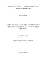 Luận văn thạc sĩ Kỹ thuật xây dựng: Nghiên cứu, đề xuất quy trình bảo trì cho công trình nhà đa năng trường Cao đẳng Kỹ thuật công nghiệp