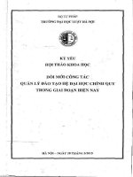 Kỷ yếu hội thảo khoa học: Đổi mới công tác quản lý đào tạo hệ đại học chính quy trong giai đoạn hiện nay
