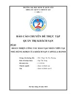 Chuyên đề thực tập: Hoàn thiện công tác đào tạo nhân viên tại nhà hàng Koki của khách sạn Capella Hanoi