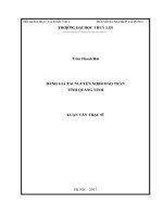 Luận văn thạc sĩ Thủy văn học: Đánh giá tài nguyên nước đảo Trần tỉnh Quảng Ninh