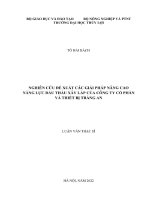 Luận văn thạc sĩ Quản lý xây dựng: Nghiên cứu đề xuất các giải pháp nâng cao năng lực đấu thầu của Công ty Cổ phần và Thiết bị Tràng An