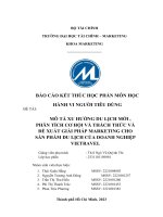mô tả xu hướng du lịch mới phân tích cơ hội và thách thức và đề xuất giải pháp marketing cho sản phẩm du lịch của doanh nghiệp vietravel
