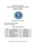 thảo luận lần 2 cụm 2 môn luật hình sự phần các tội phạm