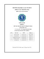 đề tài tranh chấp về phạm vi bảo đảm tiền vay