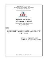 đề tài lạm phát và kiểm soát lạm phát ở việt nam